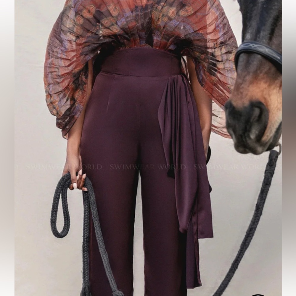 NWT Andrea Iyamah Berry Loti Pants - Picture 5 of 16